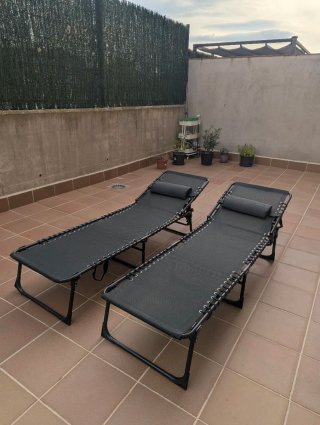 Tumbonas de jardín plegables (2 unidades)