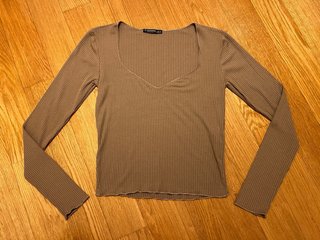 Maglia a maniche lunghe Stradivarius marrone