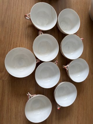 Juego de Café de Porcelana Antiguo