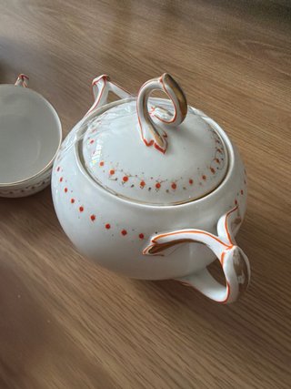Juego de Café de Porcelana Antiguo