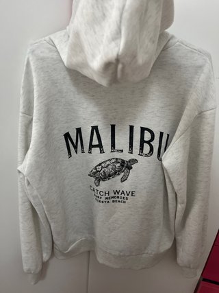 Sudadera gris con estampado de tortuga
