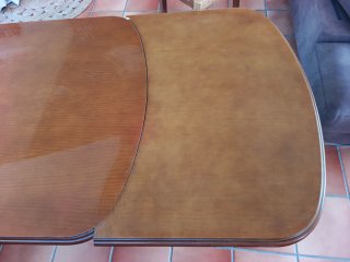 Mesa extensible madera maciza + 6 sillas