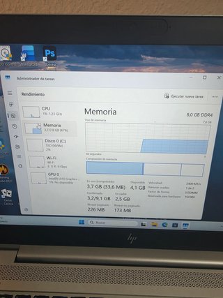 Ordenador portátil hp i5 Septima generación, 8RAM