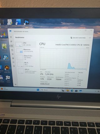 Ordenador portátil hp i5 Septima generación, 8RAM