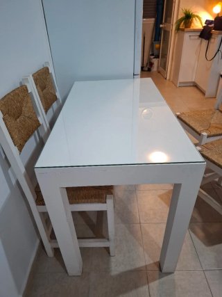 Juego de Mesa de Comedor con 4 Sillas