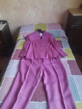 Traje de Chaqueta y Pantalón Rosa Talla 50