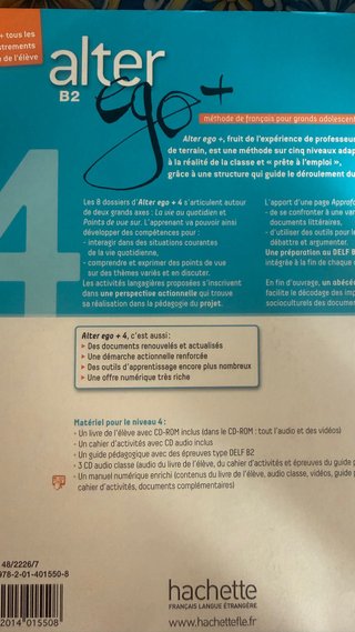Alter Ego + 4: méthode de français B2