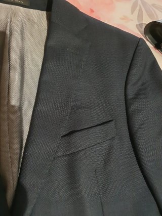 Americana de hombre azul
