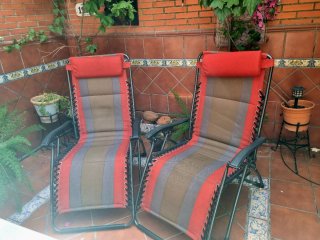 Sillas plegables y reclinables multicolor
