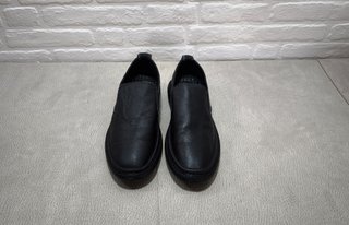 Zapatos de Cuero Negro Talla 42