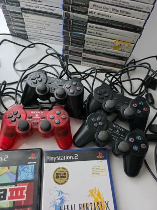 PS2 Fat Negra + 36 Juegos + 4 Mandos