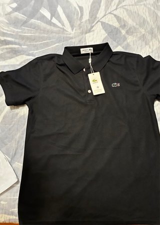 Polo Lacoste Negro Talla M