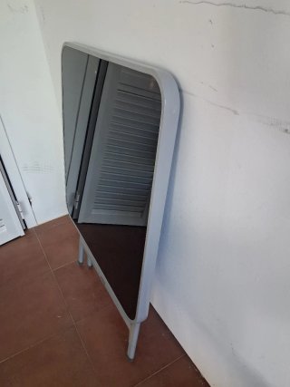 Mesa plegable terraza cristal y metal