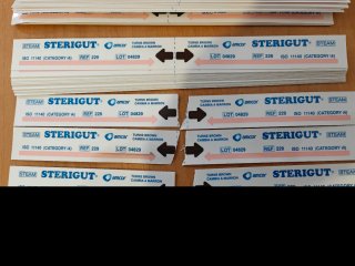 Lote +90 Tiras Doble Esterilización Sterigut Steam