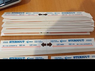 Lote +90 Tiras Doble Esterilización Sterigut Steam