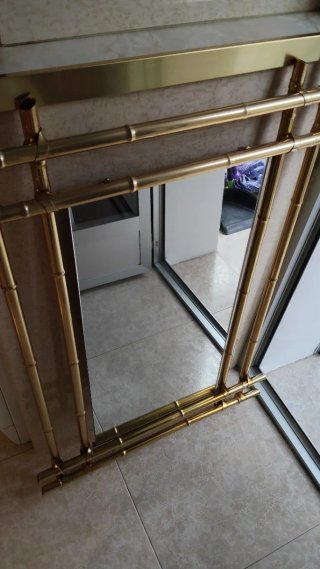 Recibidor vintage-retro dorado y cristal