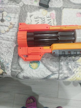 Pistola Nerf Vagabond Naranja.