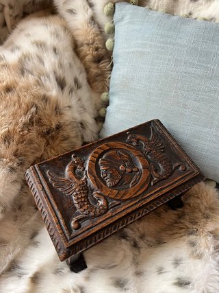 Ultimo precio! Cofre Vintage de Madera con glifos
