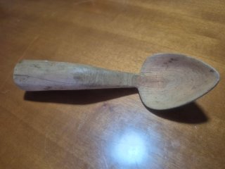 Cuchara/mazo antiguo de madera