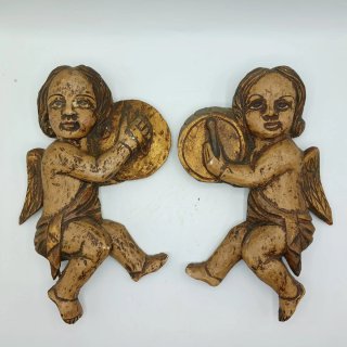 Ángeles Querubines Madera Tallada