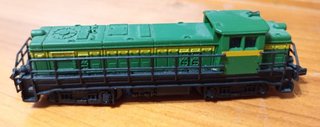 Locomotora de maniobras verde - Escala N -Estática