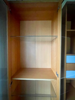Vetrina IKEA BONDE in faggio con cristallo