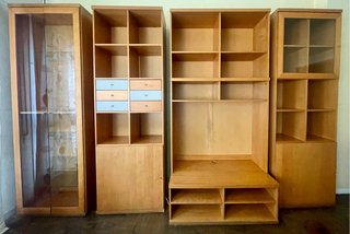 Vetrina IKEA BONDE in faggio con cristallo