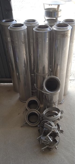 Conjunto de Tubos de Acero Inoxidable Doble Pared