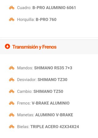 Bicicleta MTB B-Pro 26 pulgadas