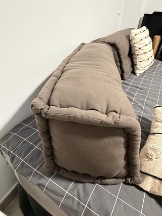 2 respaldos de sofá Sklum algodón gris