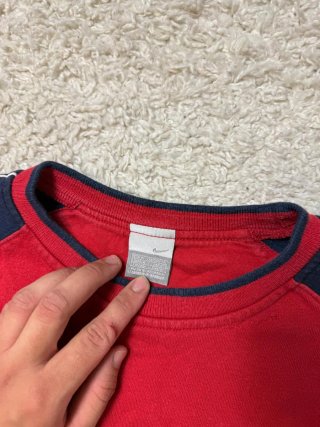 Talla M Sudadera Nike Vintage Roja y Azul