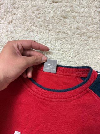 Talla M Sudadera Nike Vintage Roja y Azul