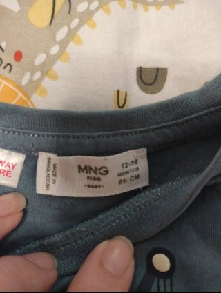 Camiseta Manga Larga Mango 12-18 Meses