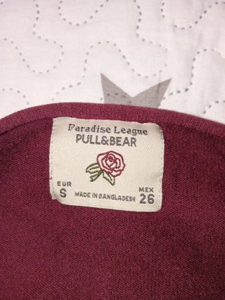 Jersey corto granate Pull&Bear