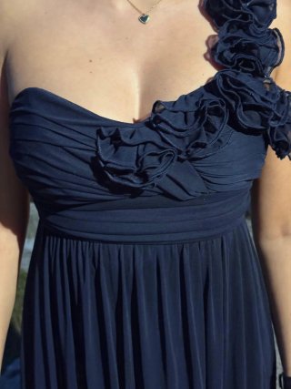 Vestido largo azul de fiesta