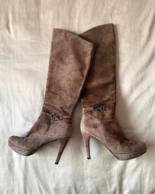 Botas de ante tacón alto talla 38