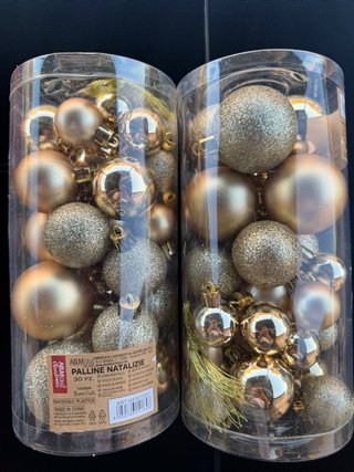 Set Palline Oro Disponibili 2 pezzi  €5 cadauno