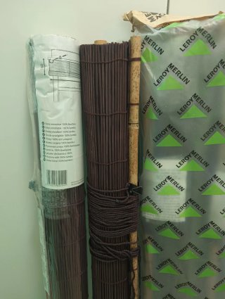 Estor Enrollable de Bambú Marrón 120x180 cm