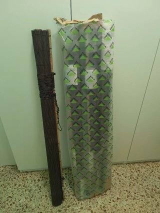 Estor Enrollable de Bambú Marrón 120x180 cm