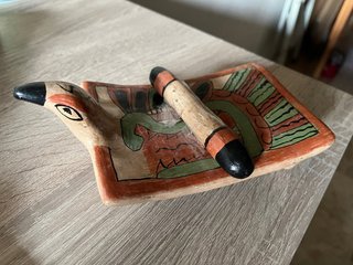 Pieza cerámica artesanal ave