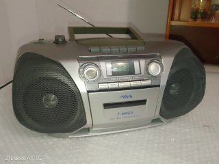 Radio CD Aiwa CSD-TD10 Plata/Gris.