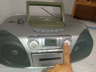 Radio CD Aiwa CSD-TD10 Plata/Gris.