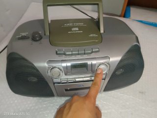 Radio CD Aiwa CSD-TD10 Plata/Gris.
