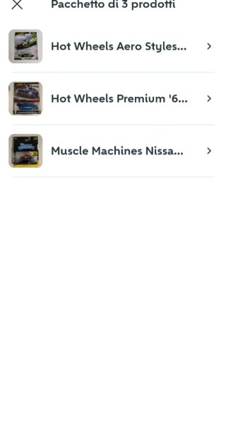 Set 3 Modellini Hot Wheels e Muscle Machines