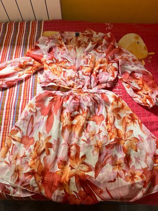 Vestido Floral Naranja