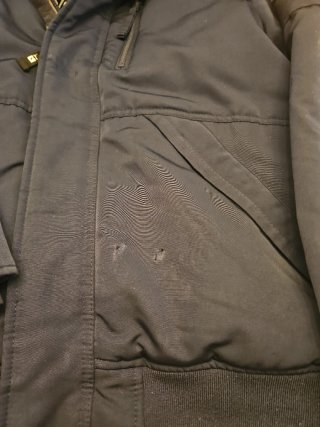 Chaqueta Hollister Azul Talla M con Capucha y Pelo