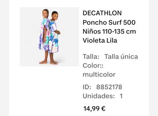 Poncho y Toalla Nabaiji para Niña