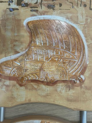 Cuadro de Madera con Motivos Egipcios