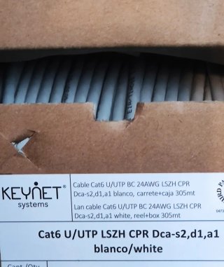 Cable Cat6 U/UTP Keynet Blanco