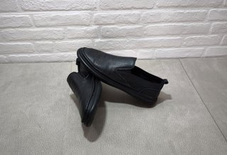 Zapatos de Cuero Negro Talla 43
